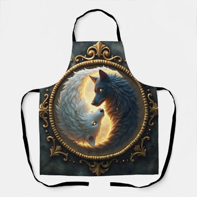 Lunar Balance – Where Shadows Embrace the Light.  Apron (Front)