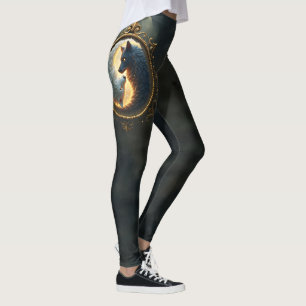 Lunar Balance – Where Shadows Embrace the Light.  Leggings
