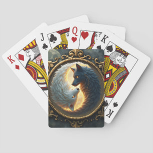 Lunar Balance – Where Shadows Embrace the Light. Playing Cards