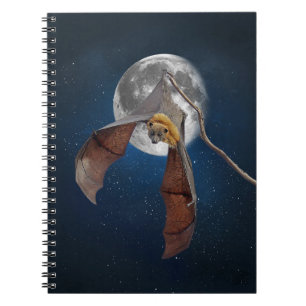 Lunar Bat   Spiral Notebook