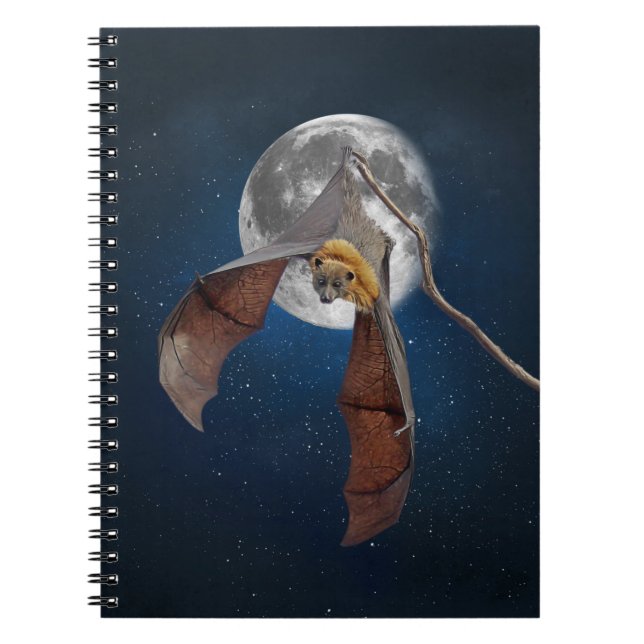 Lunar Bat | Spiral Notebook (Front)