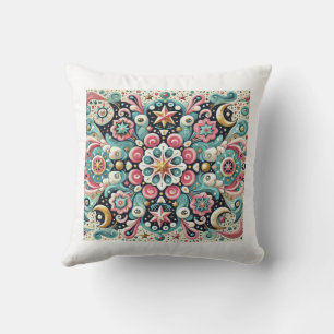  "Lunar Bloom" Decorative Pillow