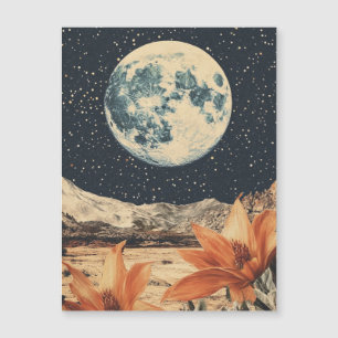 Lunar Bloom Over Sandy Peaks
