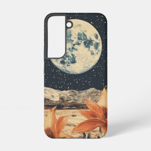 Lunar Bloom Over Sandy Peaks Samsung Galaxy Case