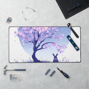 Lunar Bunny Night Desk Mat