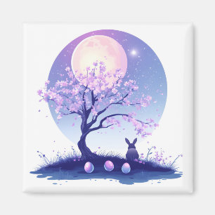 Lunar Bunny Night Magnet