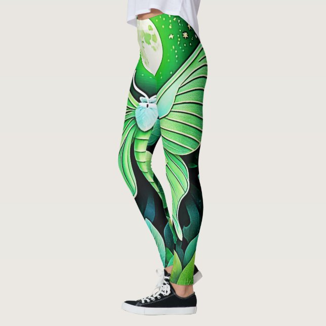 Lunar Butterfly Bloom Design Leggings (Left)