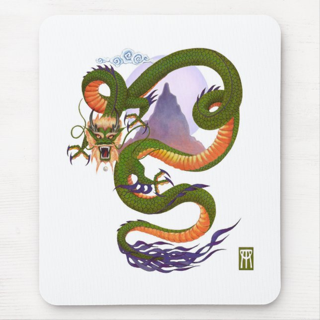 Lunar Chinese Dragon Mouse Pad (Front)