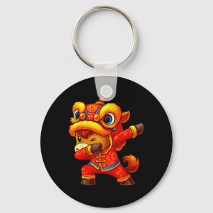 Lunar Chinese New Year of The Horse Funny Dabbing Key Ring