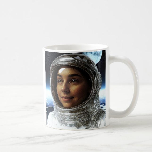 Lunar cosmonaut coffee mug (Right)