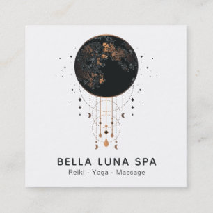 *~* Lunar Cosmos Moon Shaman Universe Square Business Card