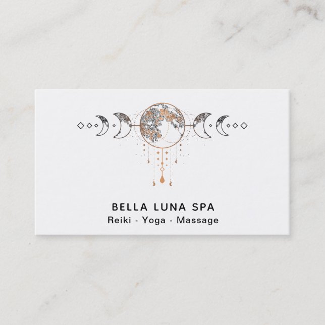 *~* Lunar Cosmos Moon Universe Shaman Moons Business Card (Front)
