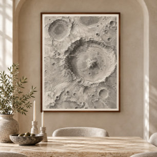 Lunar Crater Topography Art Print