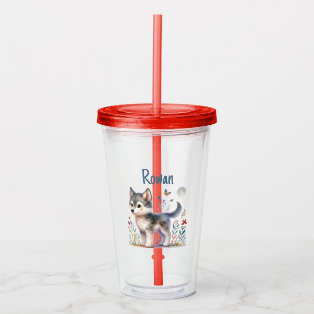 Lunar Cub - Baby Wolf Tumbler (Front)