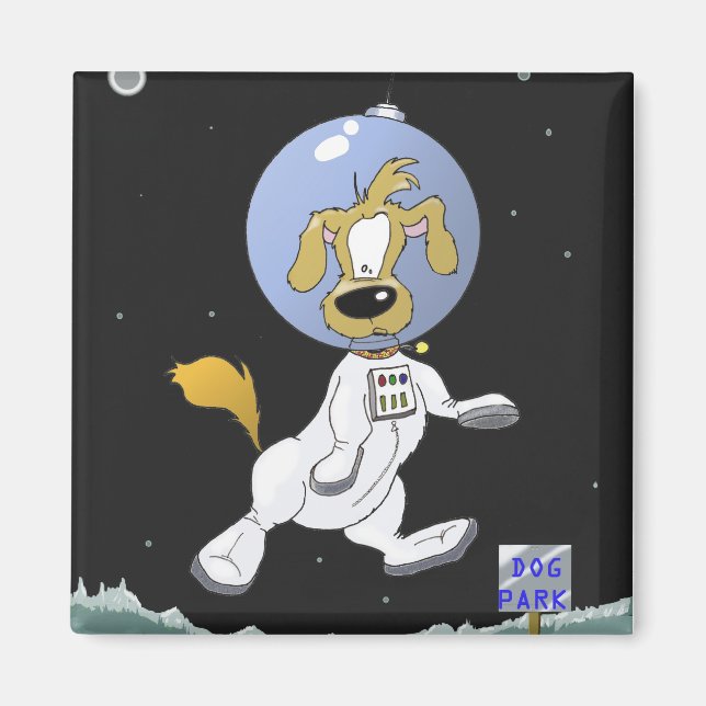 Lunar Dog Park Magnet (Front)