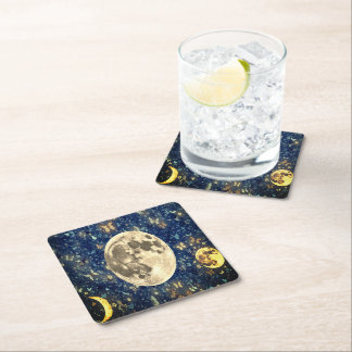 Lunar Drink Coasters – Celestial Table Decor