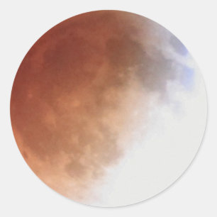 Lunar Eclipse (13) 1:06am April 15, 2014 Party Classic Round Sticker