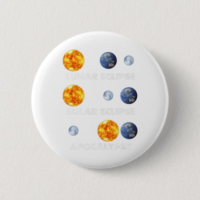 Lunar Eclipse  6 Cm Round Badge (Front)