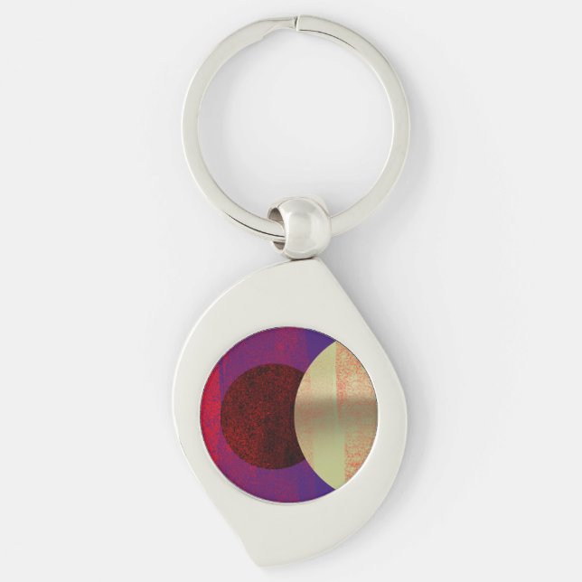 Lunar Eclipse - abstract Key Ring (Front)