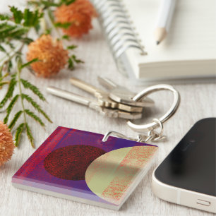 Lunar Eclipse - abstract Key Ring