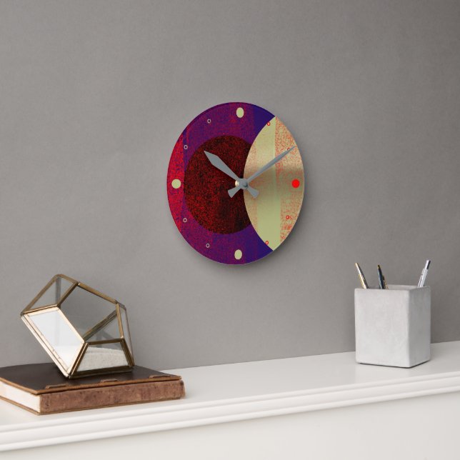 Lunar Eclipse - abstract Round Clock (Office)