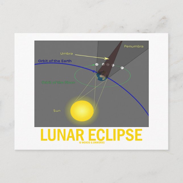 Lunar Eclipse (Astronomy Attitude) Postcard (Front)