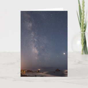 Lunar Eclipse & Milky Way Bandon Beach Oregon Card