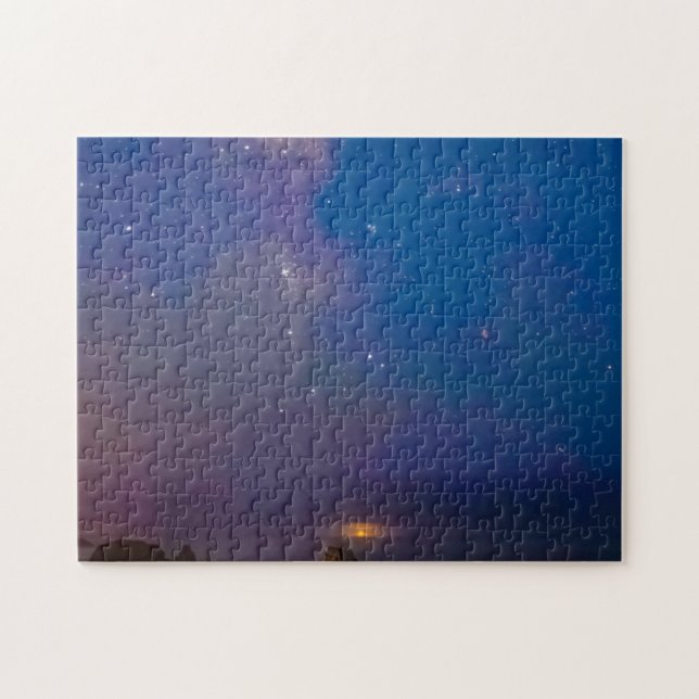 Lunar Eclipse & Milky Way | Bandon Beach, Oregon Jigsaw Puzzle (Horizontal)