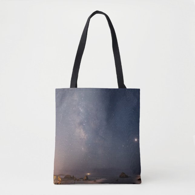 Lunar Eclipse & Milky Way | Bandon Beach Oregon Tote Bag (Front)