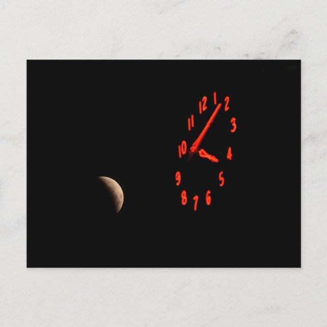 Lunar Eclipse Over Oakland Postcard (Front)