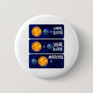 Lunar Eclipse Solar Apocalypse Astrology Science M 6 Cm Round Badge