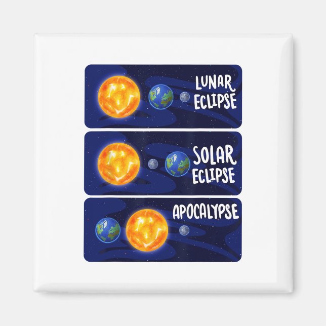 Lunar Eclipse Solar Apocalypse Astrology Science M Magnet (Front)
