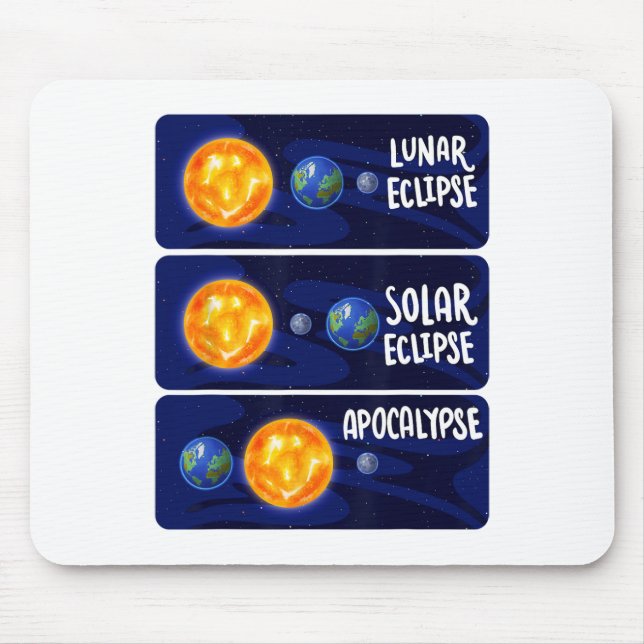 Lunar Eclipse Solar Apocalypse Astrology Science M Mouse Pad (Front)