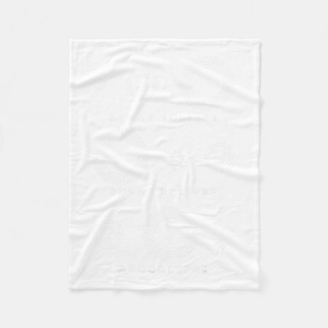 Lunar Eclipse Solar Eclipse Apocalypse 1  Fleece Blanket (Front)