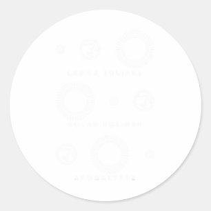Lunar Eclipse Solar Eclipse Apocalypse Classic Round Sticker
