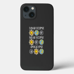 Lunar Eclipse Solar Eclipse Apocalypse Funny Space iPhone 13 Case