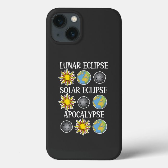 Lunar Eclipse Solar Eclipse Apocalypse Funny Space Case-Mate iPhone Case (Back)