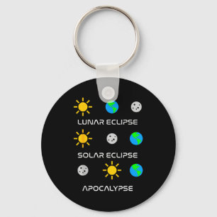 Lunar Eclipse Solar Eclipse Apocalypse Key Ring