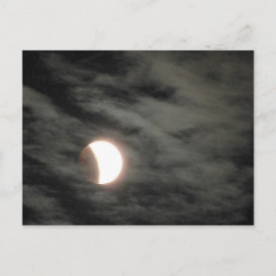 Lunar Eclipse with Clouds Postcard