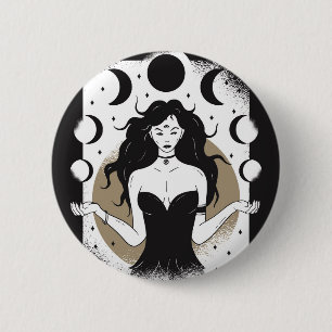 Lunar Goddess 6 Cm Round Badge