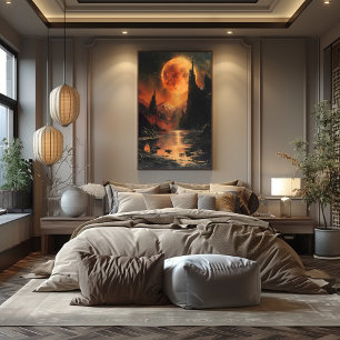 Lunar Hell: Surreal Landscape Bicolor Poster