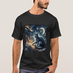 Lunar Kitty Surreal Dark Fantasy Cat Psychedelic G T-Shirt