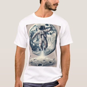 : "Lunar Leap: Gravity-Style Astronaut Tee" T-Shirt
