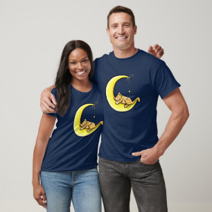 Lunar Love Yellow Tabby Cat T-Shirt