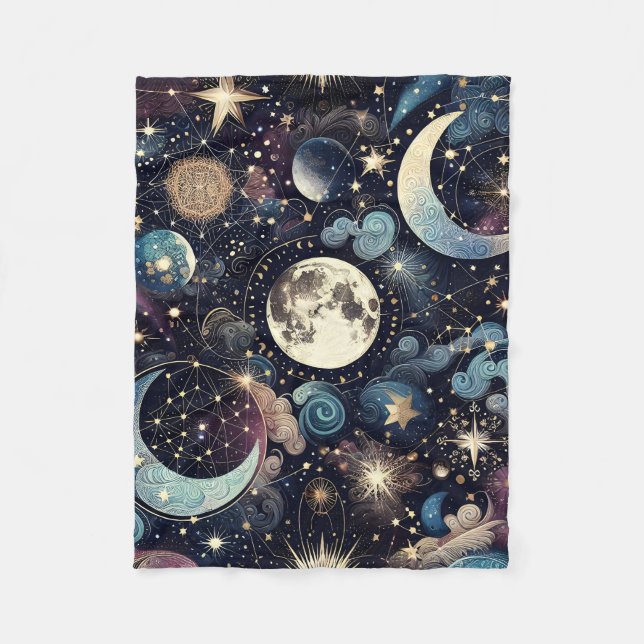 Lunar Magic Fleece Blanket (Front)