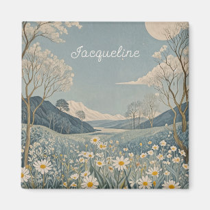Lunar Meadow Personalised  Magnet
