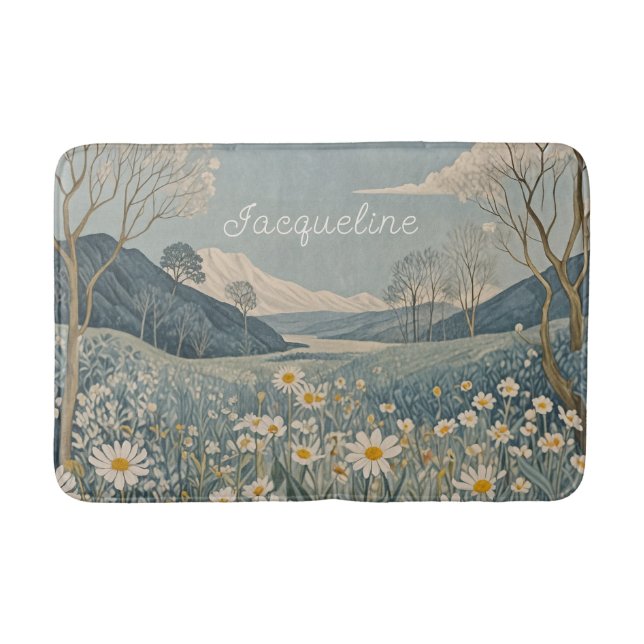 Lunar Meadow Personalized  Bath Mat (Front)
