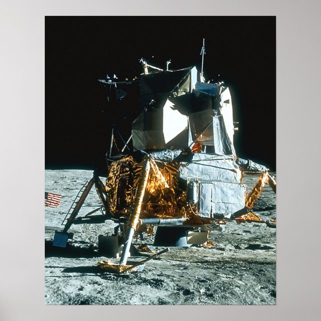 Lunar Module on the Moon Poster (Front)