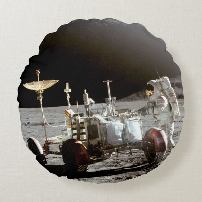 Lunar Module Pilot James Irwin Throw Pillow (Front)