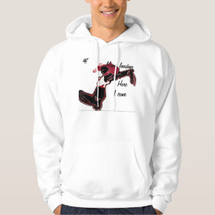 Lunar Moon Landing Basic Hooded Sweatshirt, White Hoodie